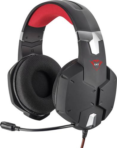 Trust GXT322 Dynamic Headset Gaming Headset 3.5mm Klinke schnurgebunden Over Ear Schwarz, Rot