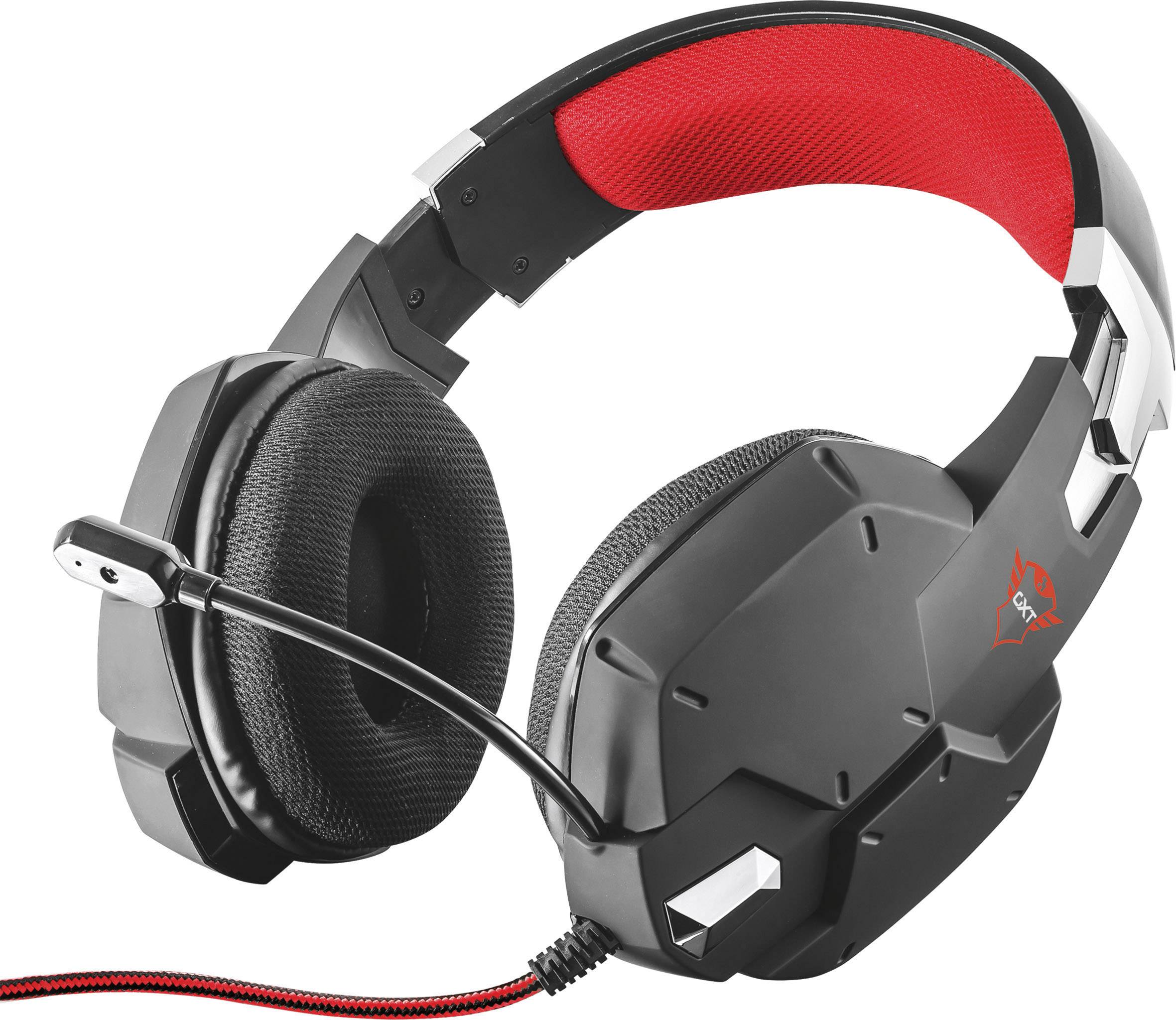 Trust GXT322 Dynamic Headset Gaming Headset 3.5 mm Klinke schnurgebunden Over Ear Schwarz, Rot Stereo