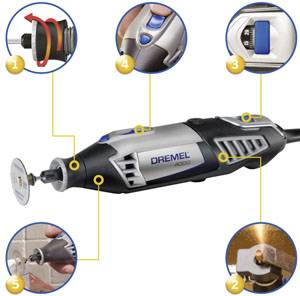 Dremel 4000-4/65 F0134000JP Multifunktionswerkzeug mit Zubehör, inkl. Koffer 73teilig 175W
