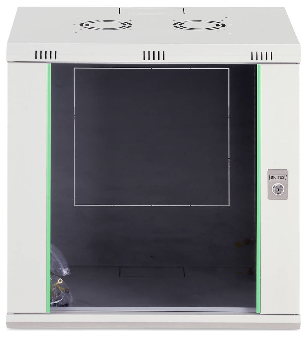 Digitus DN-19 12-U-EC 19 Zoll Wandgehäuse (B x H x T) 600 x 638 x 450mm 12 HE Lichtgrau (RAL 7035)