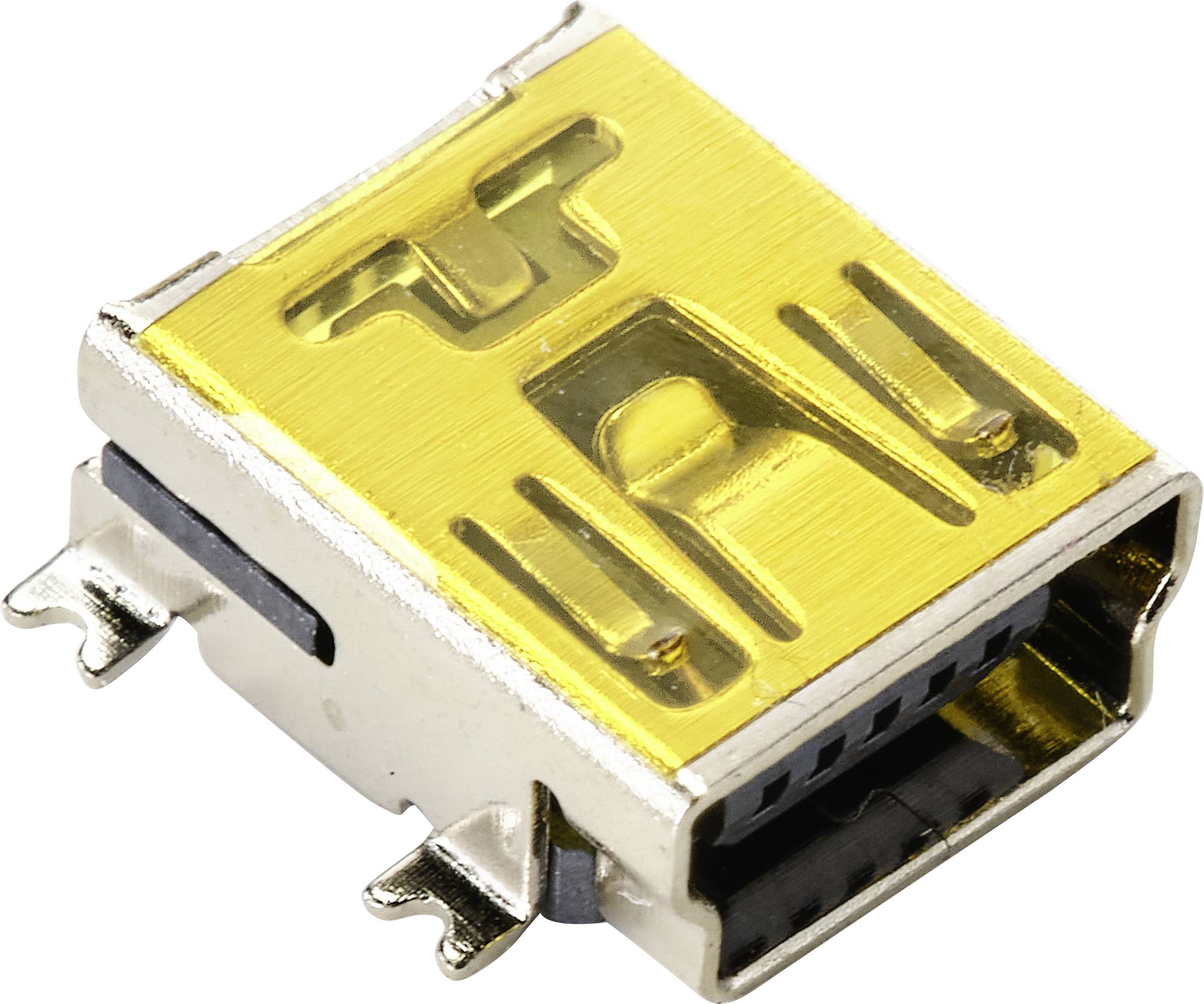 Ein USB-Stecker mit goldener Oberfläche, der für elektronische Geräte verwendet wird.