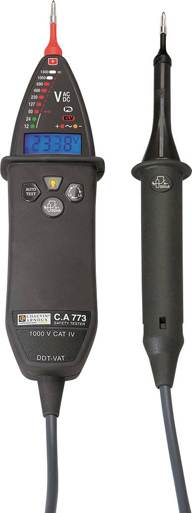Chauvin Arnoux C.A 773 Zweipoliger Spannungsprüfer CAT IV 1000V Akustik, LED