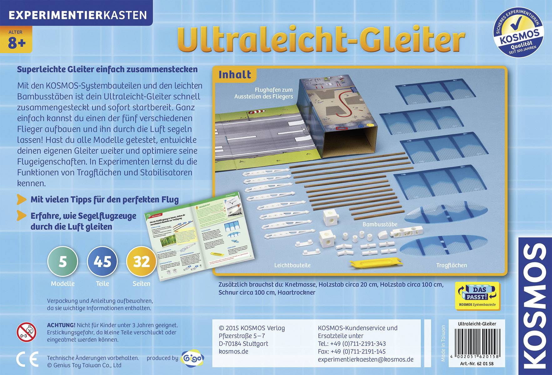 Kosmos Ultraleicht-Gleiter 620158 Lernpaket ab 8 Jahre