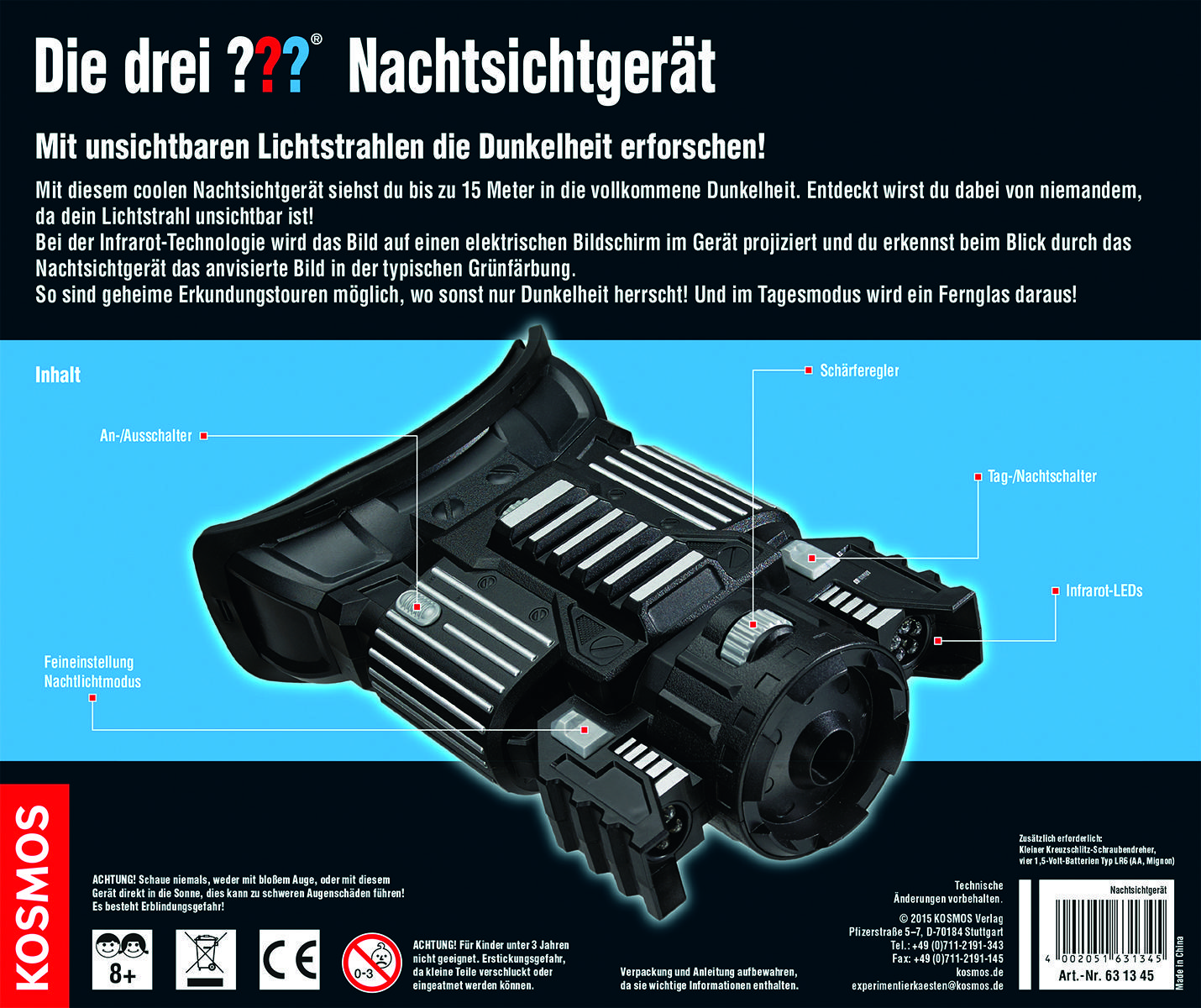 Kosmos 631345 Die drei ??? Nachtsichtgerät Die drei ??? Experimentier-Set ab 8 Jahre