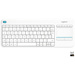 Logitech Wireless K400 Plus Funk Tastatur Deutsch, QWERTZ, Windows® Weiß Integriertes Touchpad, Mau