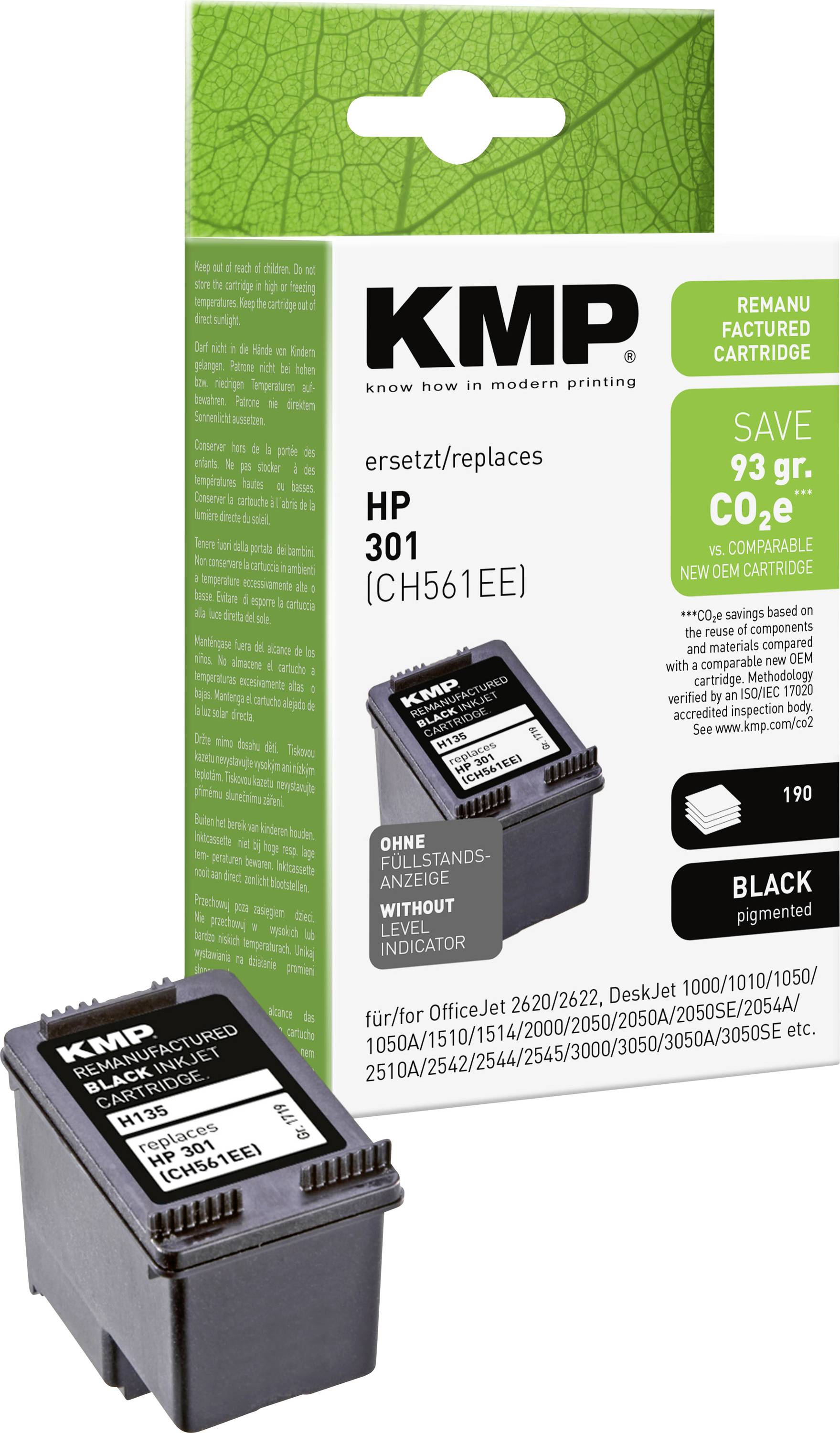 KMP Druckerpatrone ersetzt HP 301 Kompatibel Schwarz H135 1719,4801