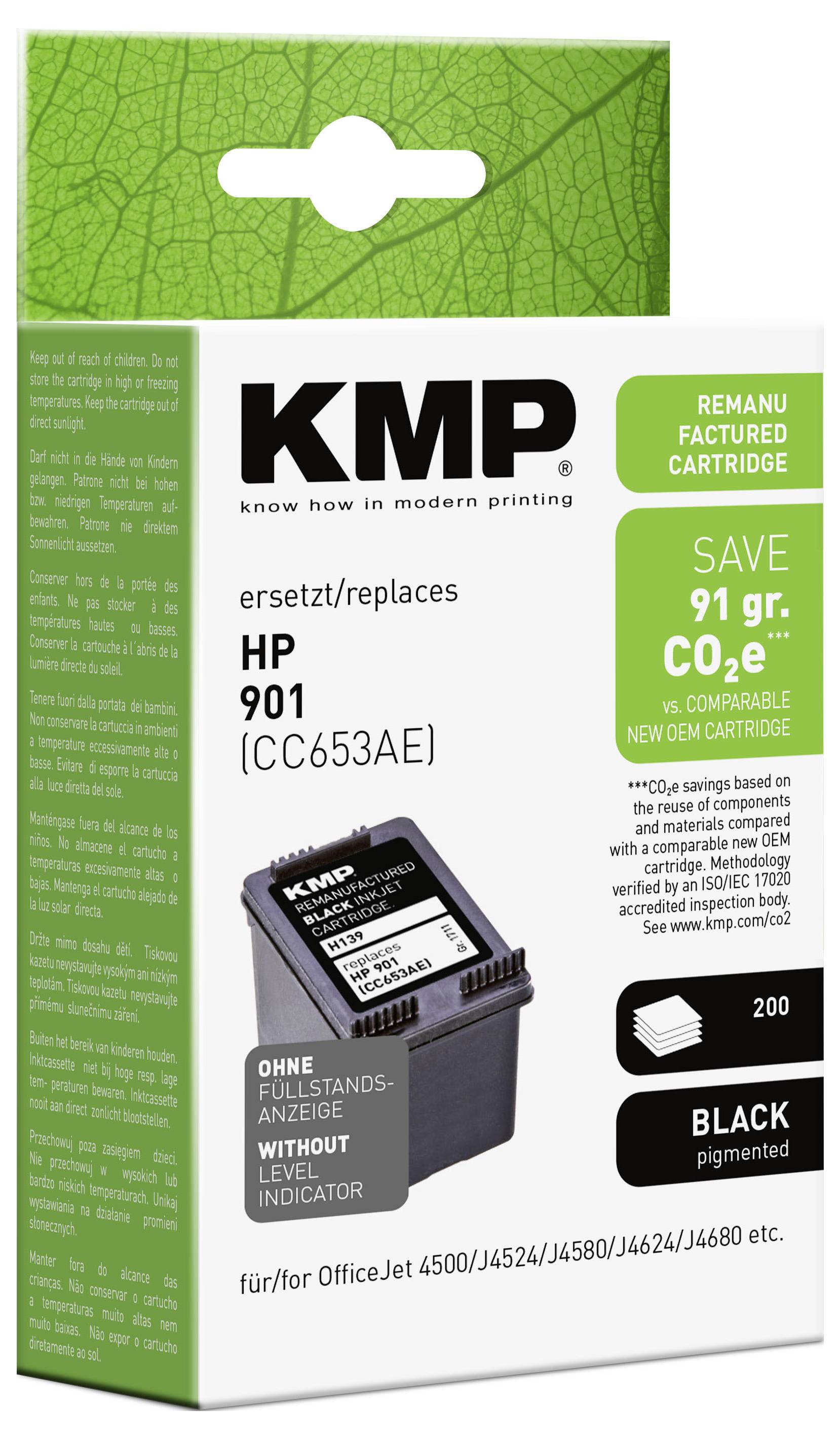 KMP Druckerpatrone ersetzt HP 901 Kompatibel Schwarz H139 1711,4831