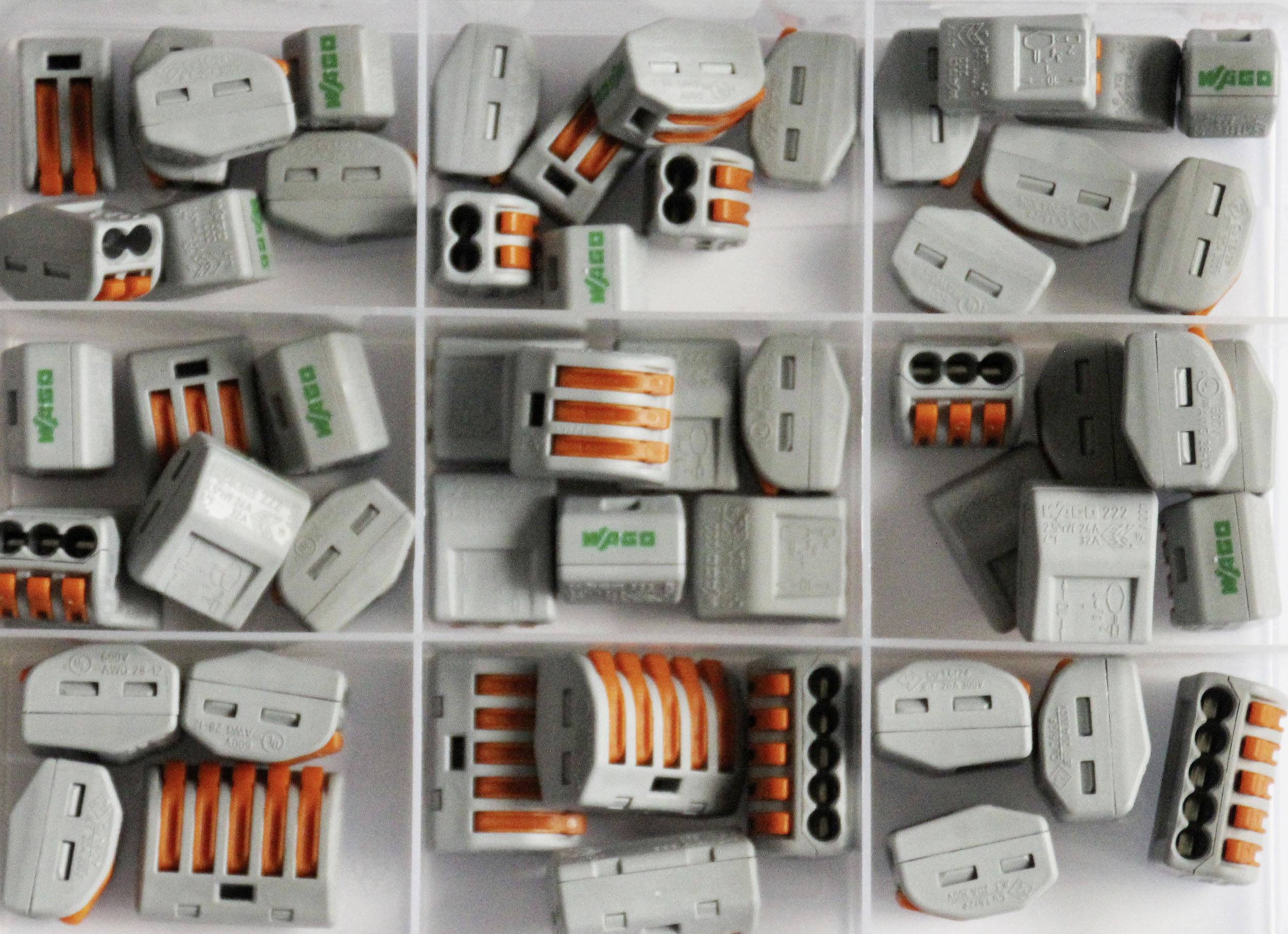 WAGO WA-741-744 Verbindungsklemmen-Sortiment flexibel: 0.08-2.5mm² starr: 0.08-2.5mm² 54St.