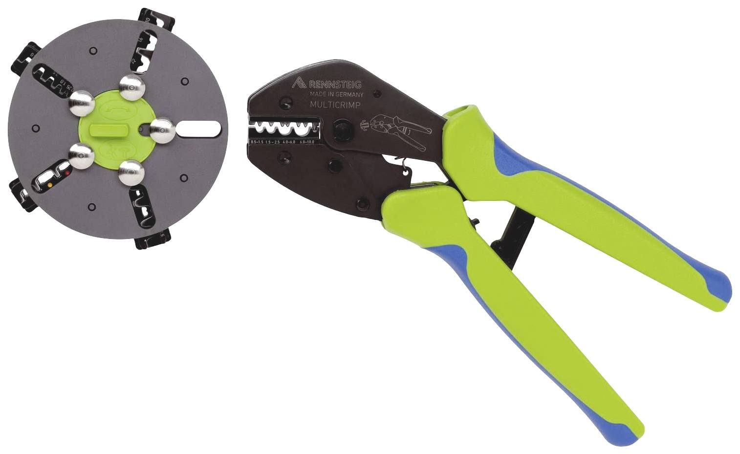 Rennsteig Werkzeuge Multicrimp 629 005 3 Crimpzangen-Set 5teilig Unisolierte Flachsteckverbinder, Isolierte Flachsteckverbinder, Aderendhülsen, Stoß