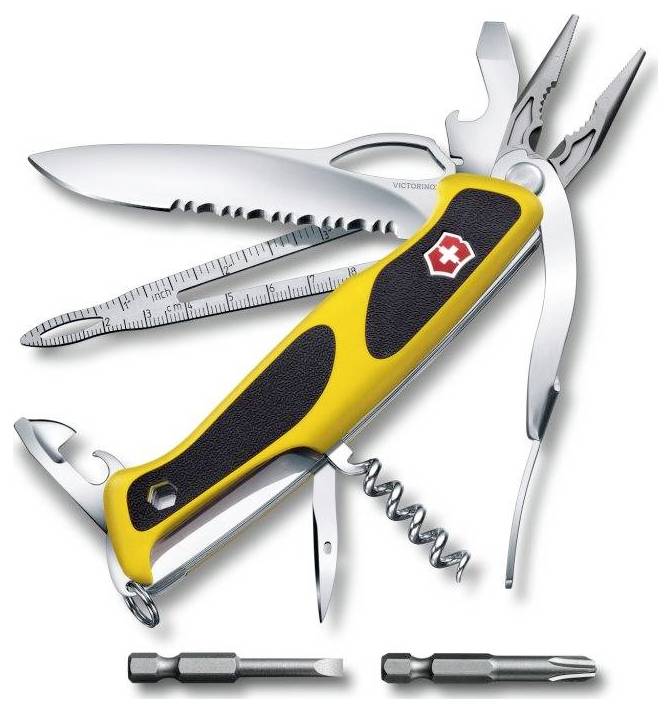 Victorinox RangerGrip 0.9798.MWC8 Schweizer Taschenmesser Anzahl Funktionen 21 Gelb, Schwarz