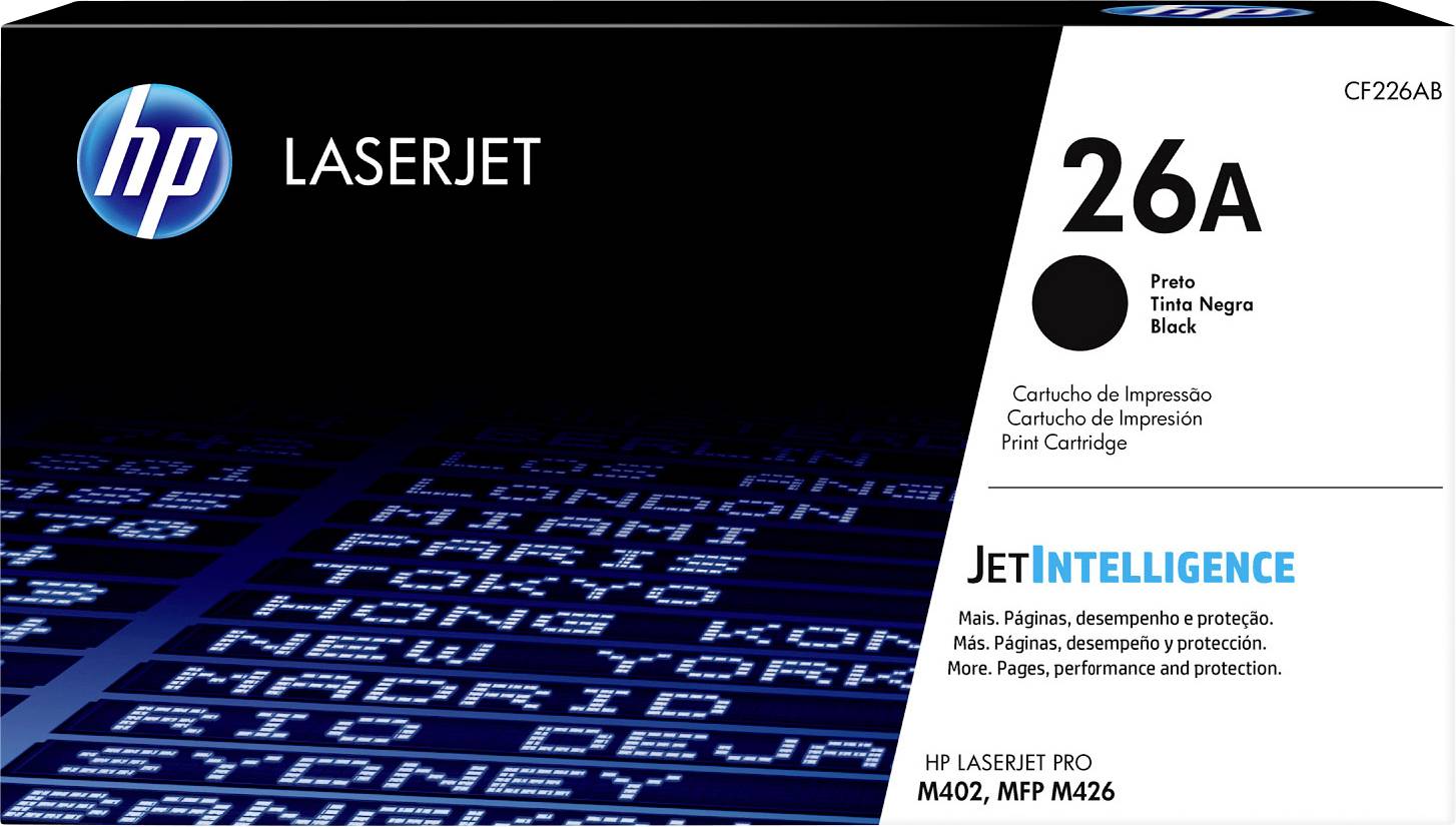 HP LaserJet 26A schwarze Druckpatrone für HP LaserJet Pro M402 und MFP M426, gekennzeichnet mit „JetIntelligence