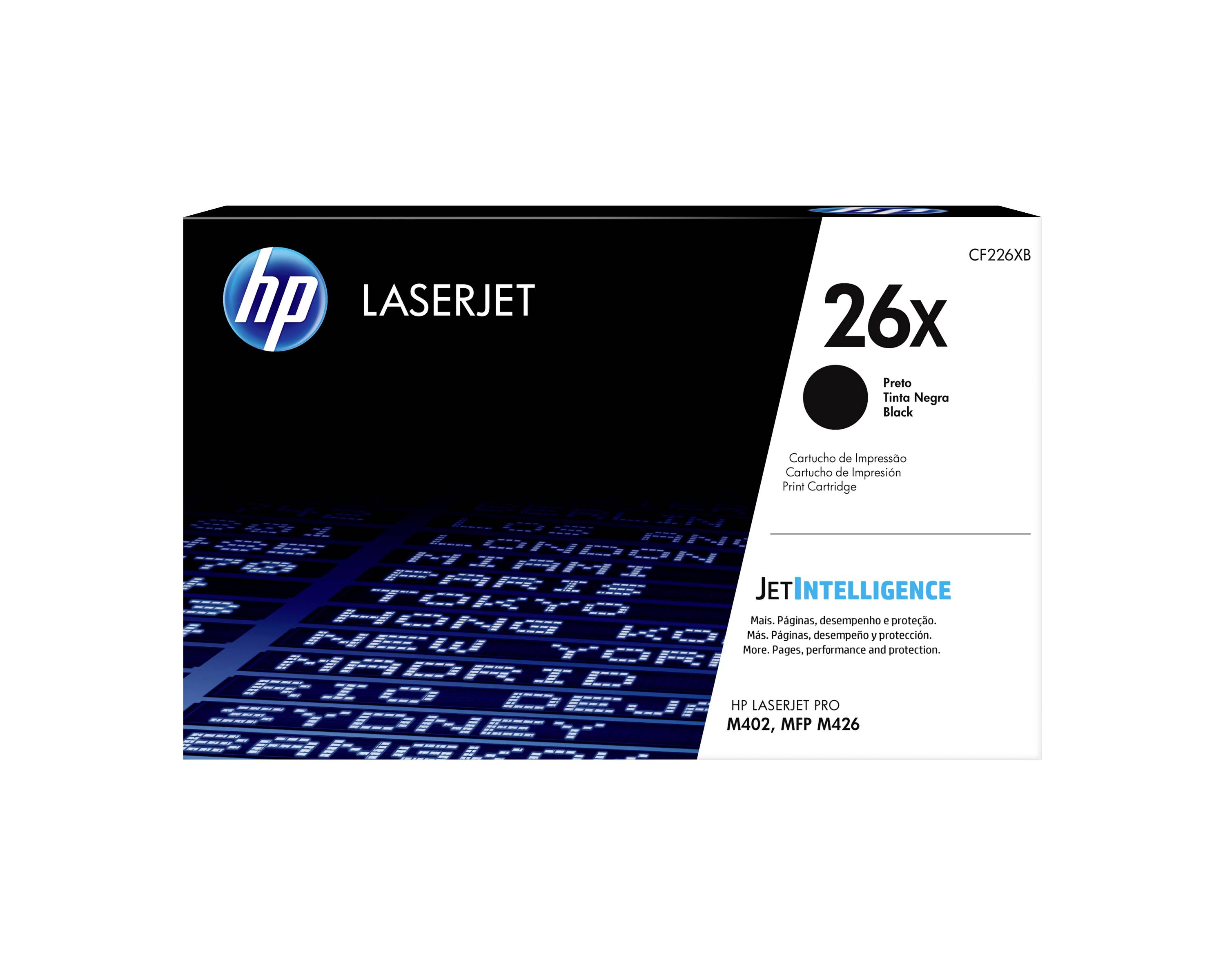HP LaserJet 26X schwarze Tonerpatrone, Modell CF226X, für HP LaserJet Pro M402 und MFP M426 Drucker.