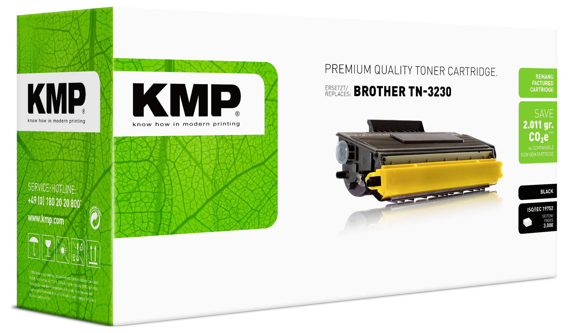 KMP Toner ersetzt Brother TN-3230 Kompatibel Schwarz 3000 Seiten B-T29 1255,0000