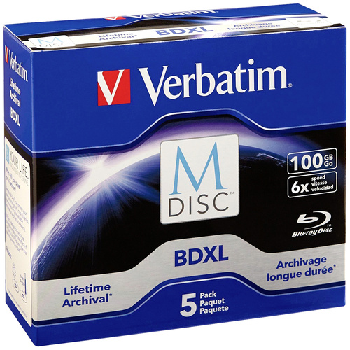 Verbatim 98913 M-DISC Blu-ray XL Rohling 100GB 5 St. Jewelcase