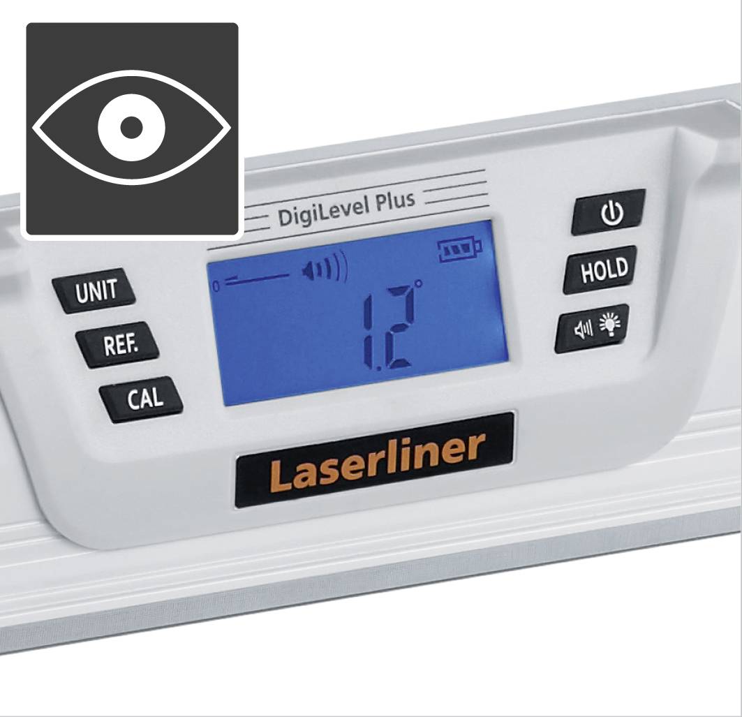 Laserliner DigiLevel Plus 60 081.251A Digitale Wasserwaage 60cm 180° 1 mm/m