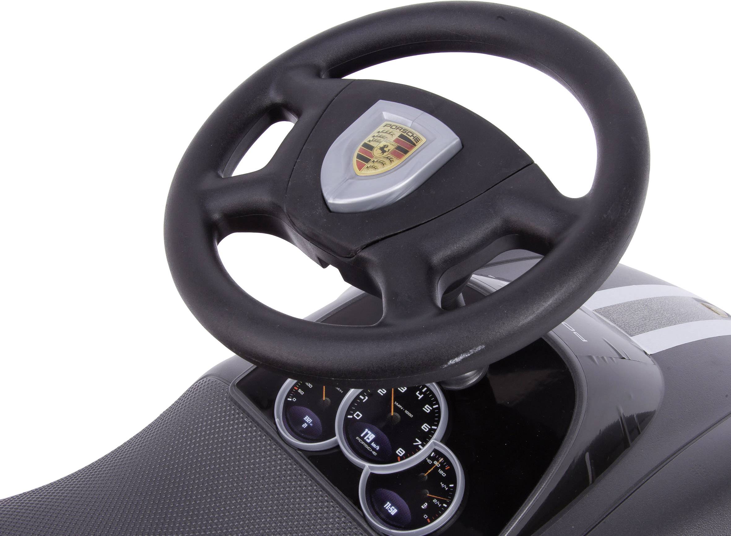 Baby Porsche silber mit Rennstreifen