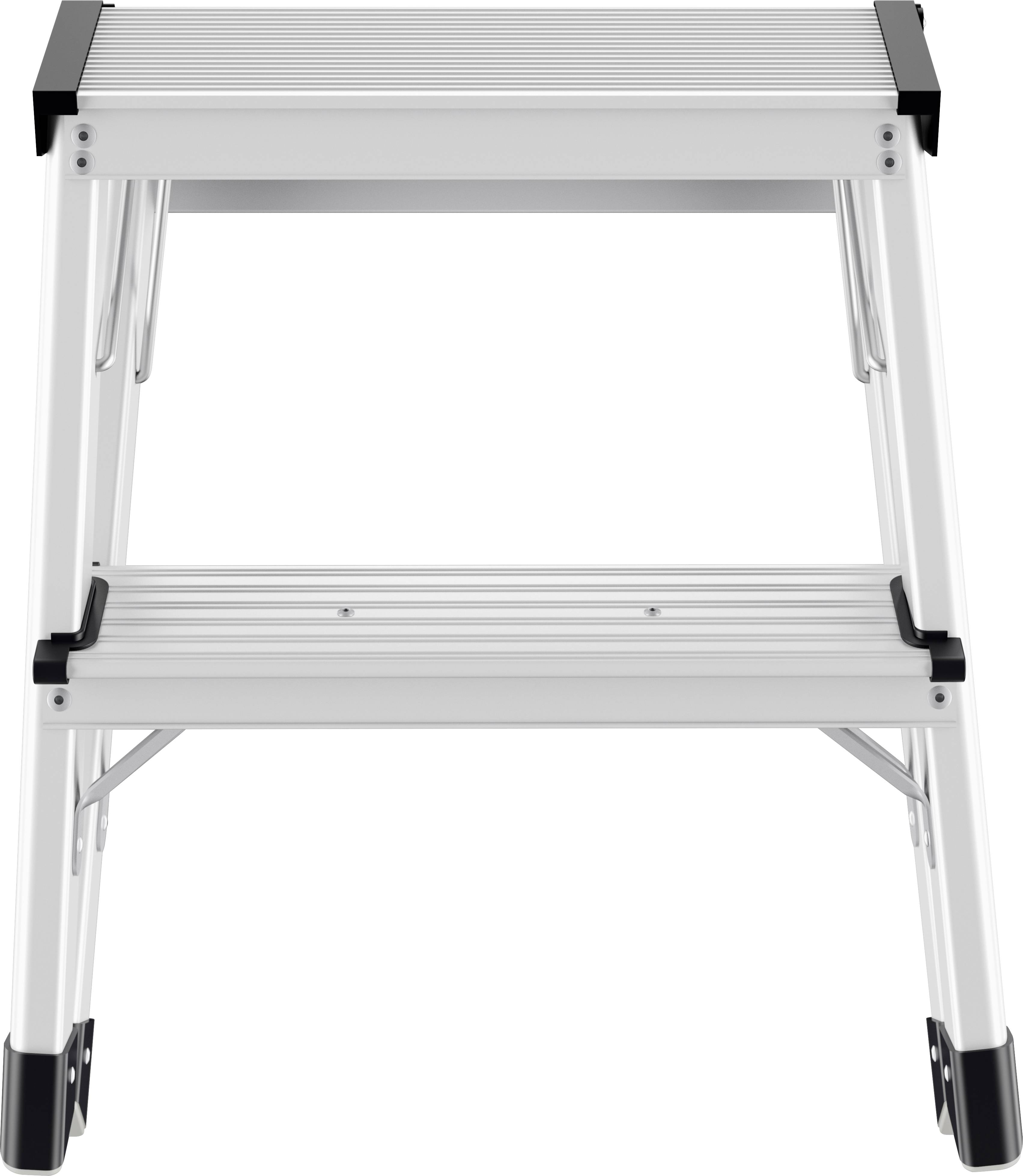 Hailo D60 4442-701 Aluminium Doppel-Klapptritt klappbar Arbeitshöhe (max.): 240 cm Silber, Schwarz 1.9 kg