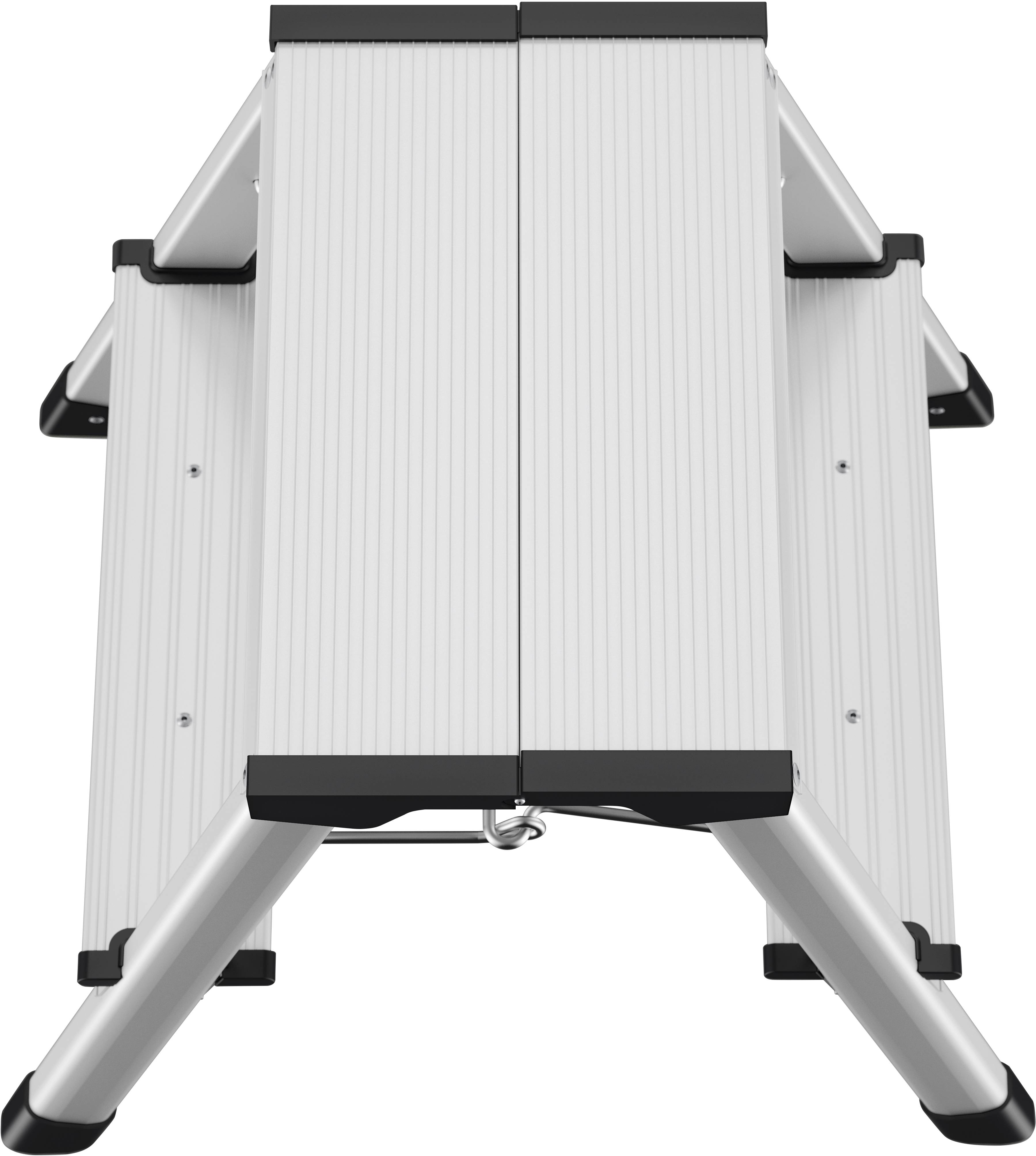 Hailo D60 4442-701 Aluminium Doppel-Klapptritt klappbar Arbeitshöhe (max.): 240cm Silber, Schwarz 1.9kg