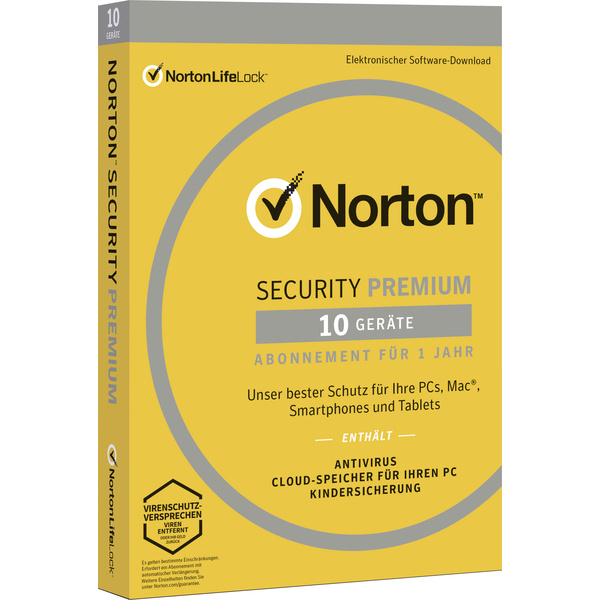 Norton Life Lock Norton™ Security Premium 3.0 Vollversion, 10 Lizenzen Windows, Mac, iOS, Android Sicherheits-Software