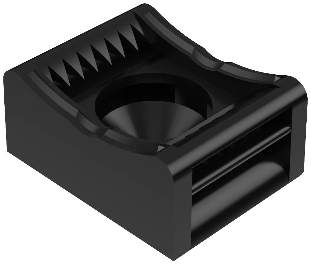 Hebotec KBS 4 - 20 Klettbandsockel zum Anschrauben Schwarz 1 St.