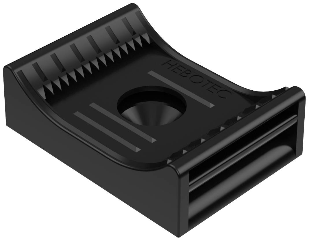 Hebotec KBS 10 - 60 Klettbandsockel zum Anschrauben Schwarz 1St.