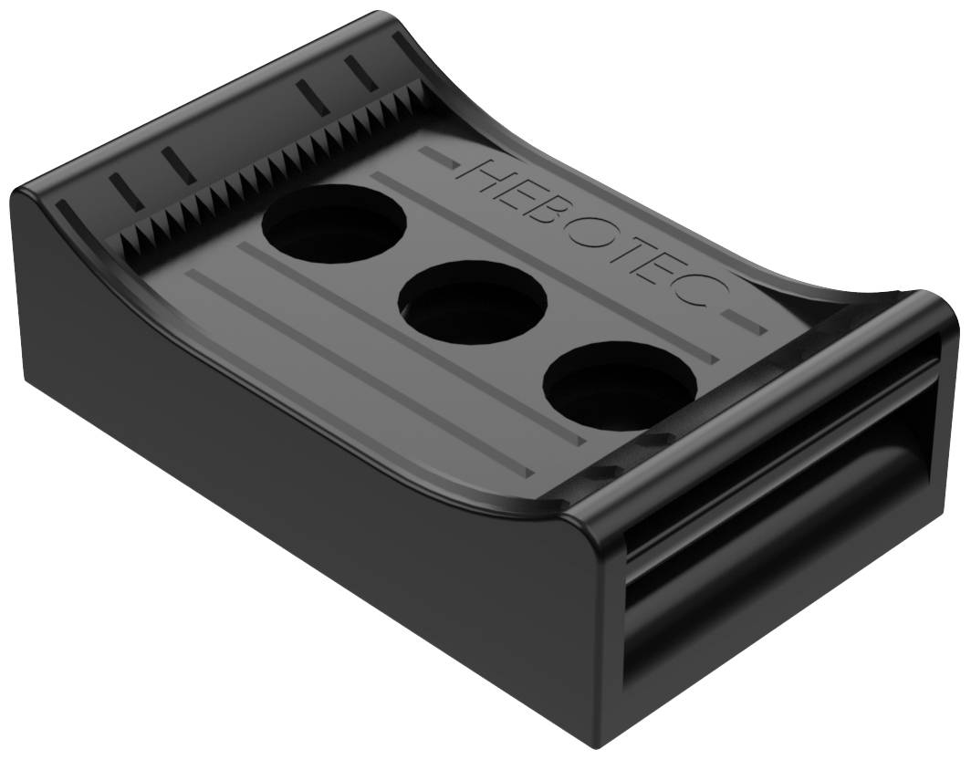 Hebotec KBS 20 - 100 Klettbandsockel zum Anschrauben Schwarz 1 St.