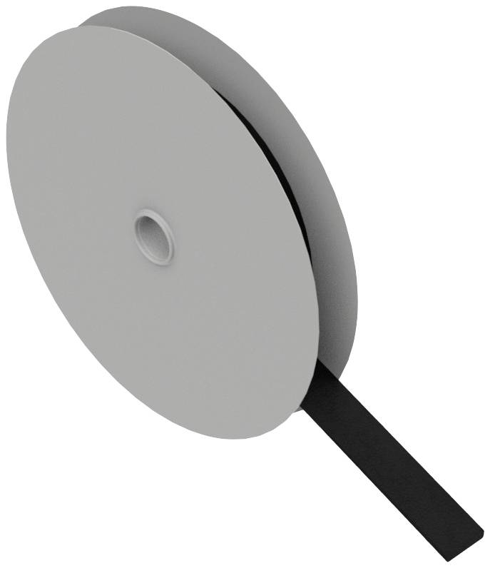 Hebotec 11-KE10002,5FRT Klettband zum Bündeln Haft- und Flauschteil (L x B) 2500mm x 10mm Schwarz 2.5m