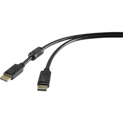 Renkforce DisplayPort Anschlusskabel DisplayPort Stecker, DisplayPort Stecker 3.00m Schwarz UHD 4K @ 60Hz vergoldete