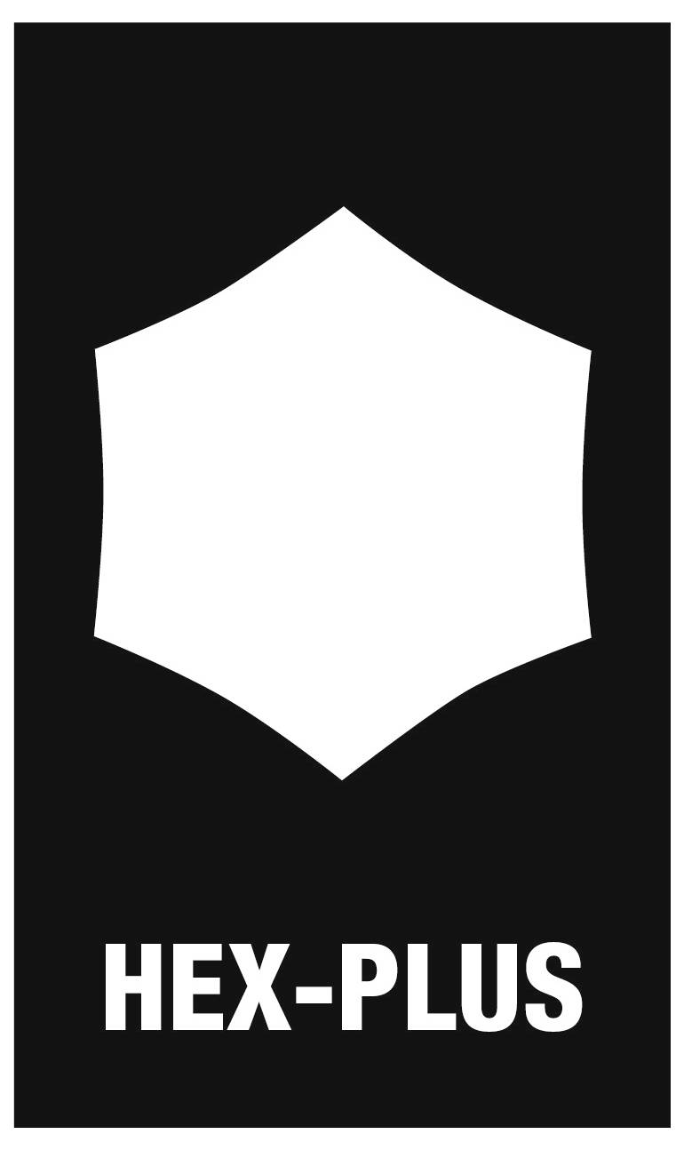 Logo der Marke mit sechseckigem Symbol und der Aufschrift 'HEX-PLUS' darunter.