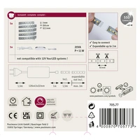 Paulmann MaxLED 500 70577 LED-Streifen-Basisset mit Stecker 24V 1.5m Warmweiß 1St. Paulmann MaxLED 500 70577 LED-Streifen-Basisset mit Stecker 24V 1.5m Warmweiß 1St.