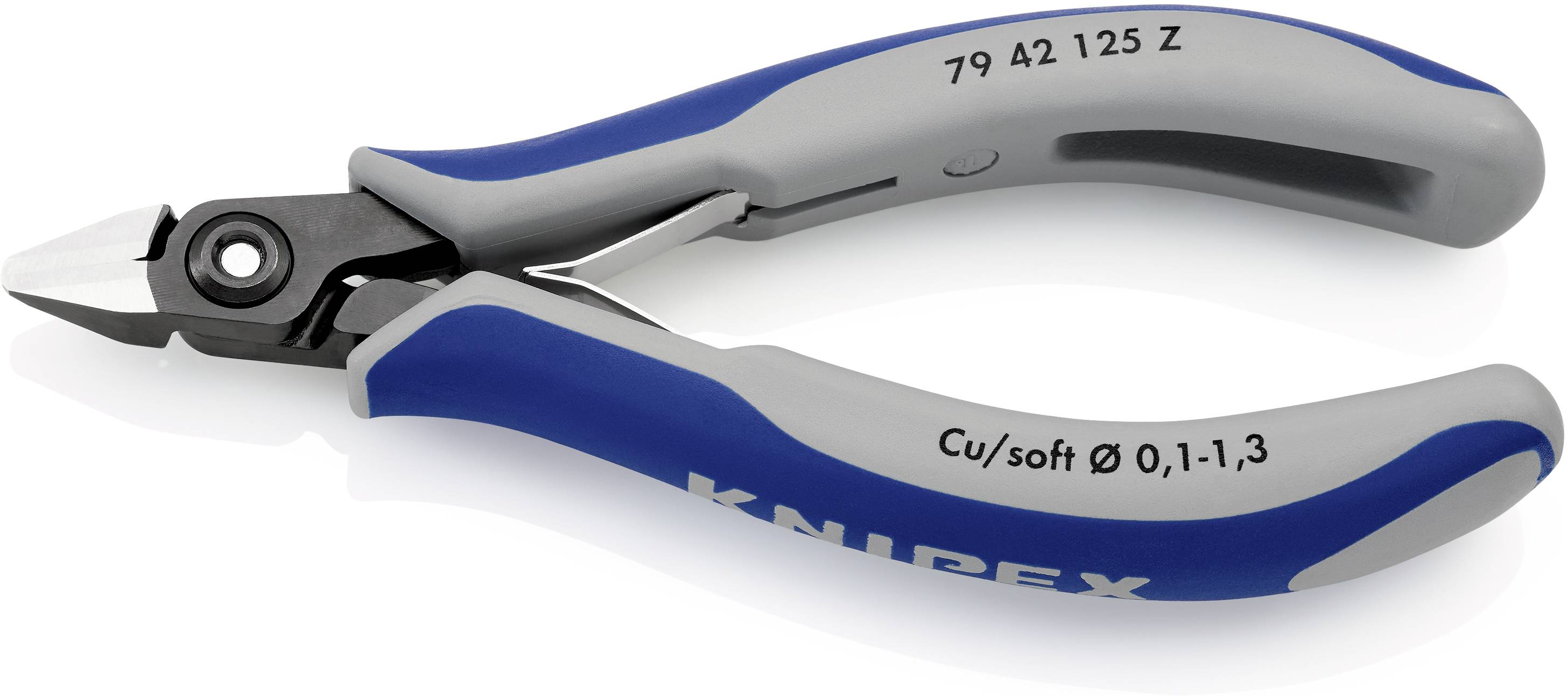 Knipex 79 42 125 Z Elektronik- u. Feinmechanik Seitenschneider ohne Facette 125mm