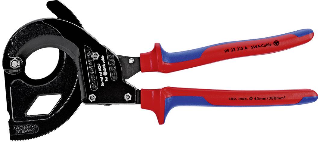 Knipex 95 32 315 A Ratschen-Kabelschneider Geeignet für (Abisoliertechnik) stahlarmierte Kabel 45 mm 380 mm²