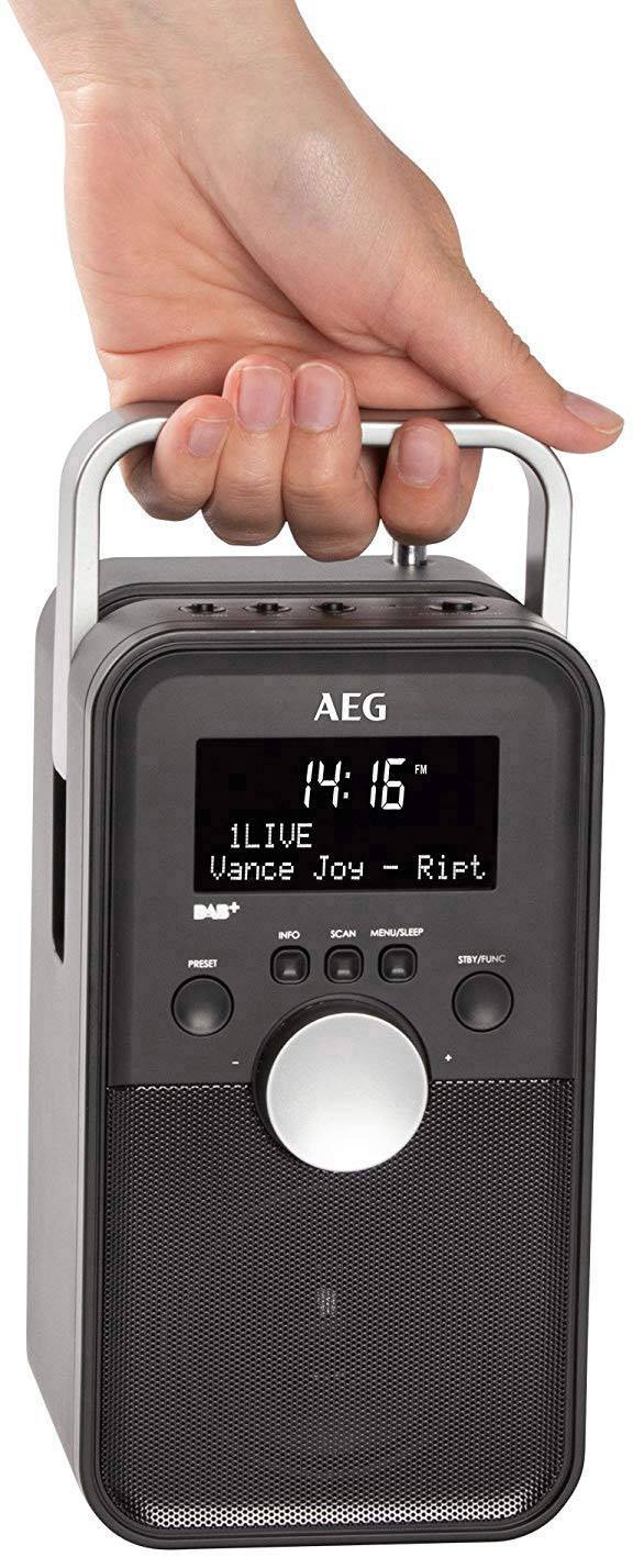 AEG DR 4149 Kofferradio DAB+, UKW AUX  wiederaufladbar Schwarz