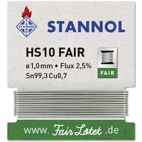 Stannol HS10-Fair Lötzinn Wickel Sn99,3Cu0,7 ROM1 5g 1mm Stannol HS10-Fair Lötzinn Wickel Sn99,3Cu0,7 ROM1 5g 1mm
