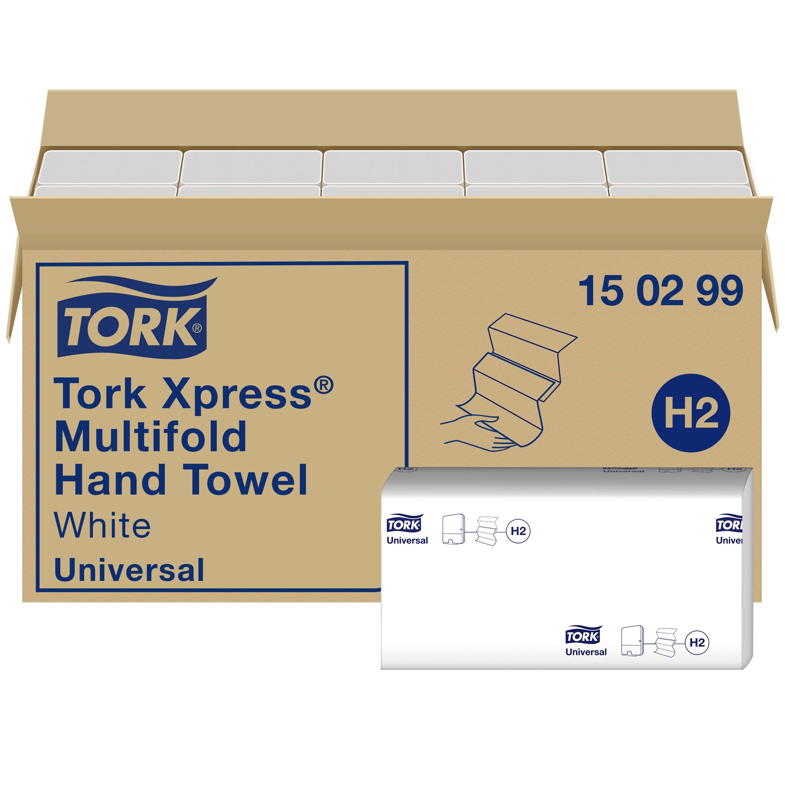 TORK 150299 Xpress Multifold Universal Papierhandtücher (L x B) 23.4 cm x 21.3 cm Weiß 4740 St.