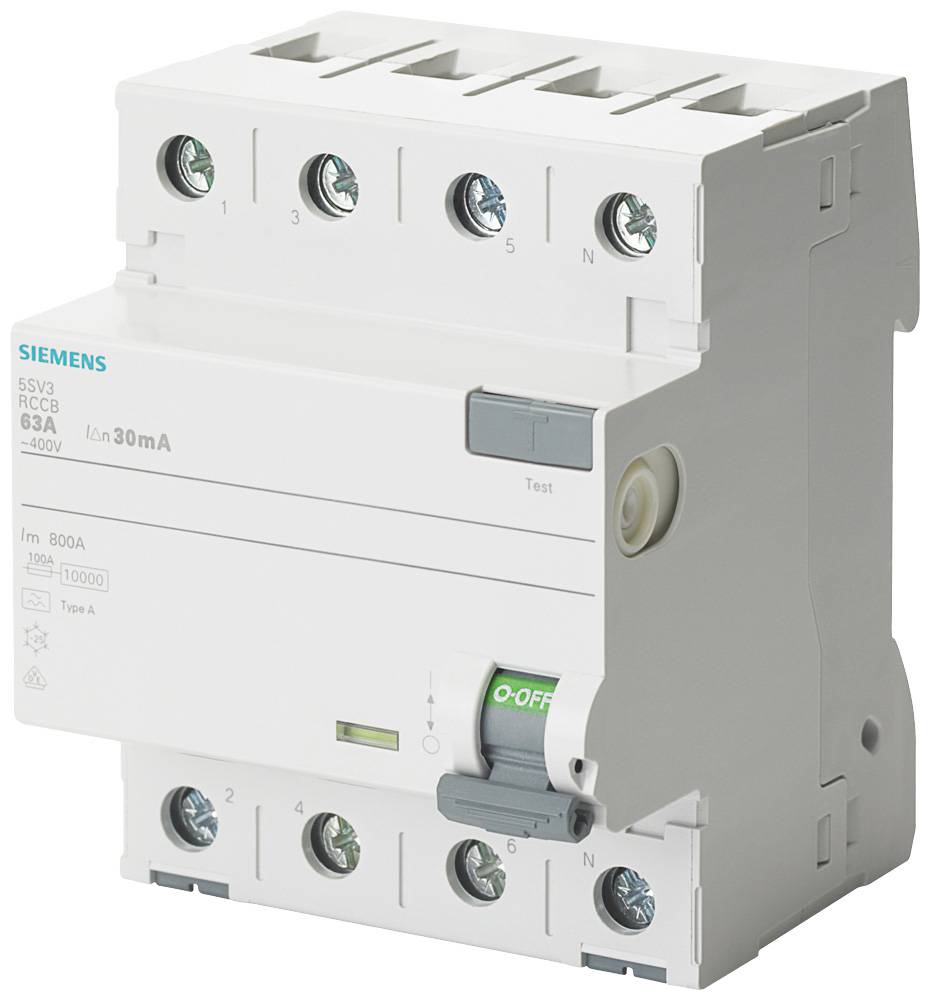 Siemens 5SV33426KK01 5SV3342-6KK01 FI-Schutzschalter 4polig 25A 0.03A 400V