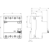 Siemens 5SV33446 FI-Schutzschalter A 4polig 40A 0.03A 400V Siemens 5SV33446 FI-Schutzschalter A 4polig 40A 0.03A 400V