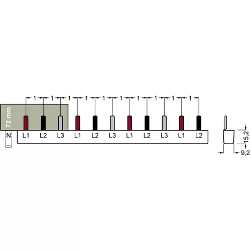 Siemens 5ST3667 Sammelschiene 63A Siemens 5ST3667 Sammelschiene 63A
