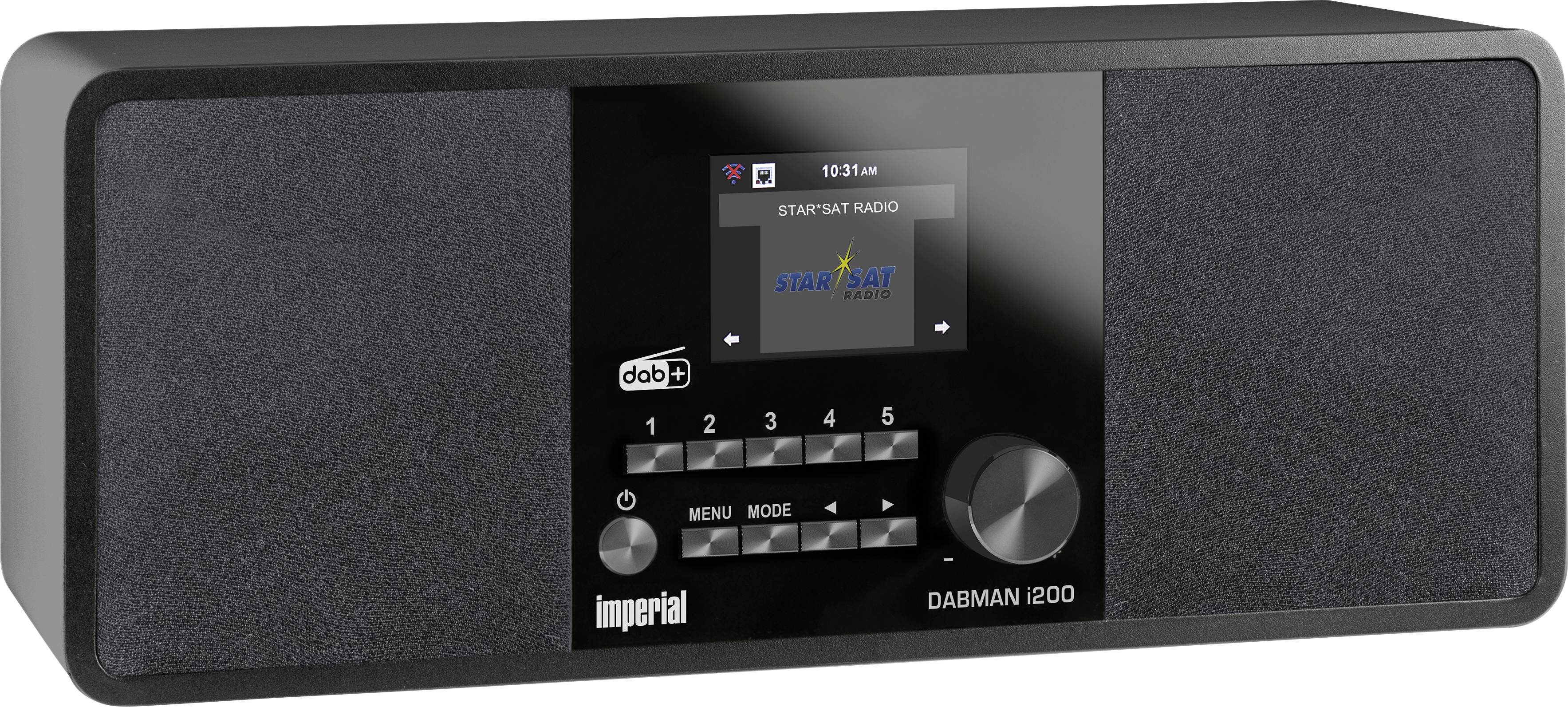 Imperial Dabman i200 Internet Tischradio DAB+, UKW, Internet AUX, USB, DLNA, LAN, Internetradio Schwarz