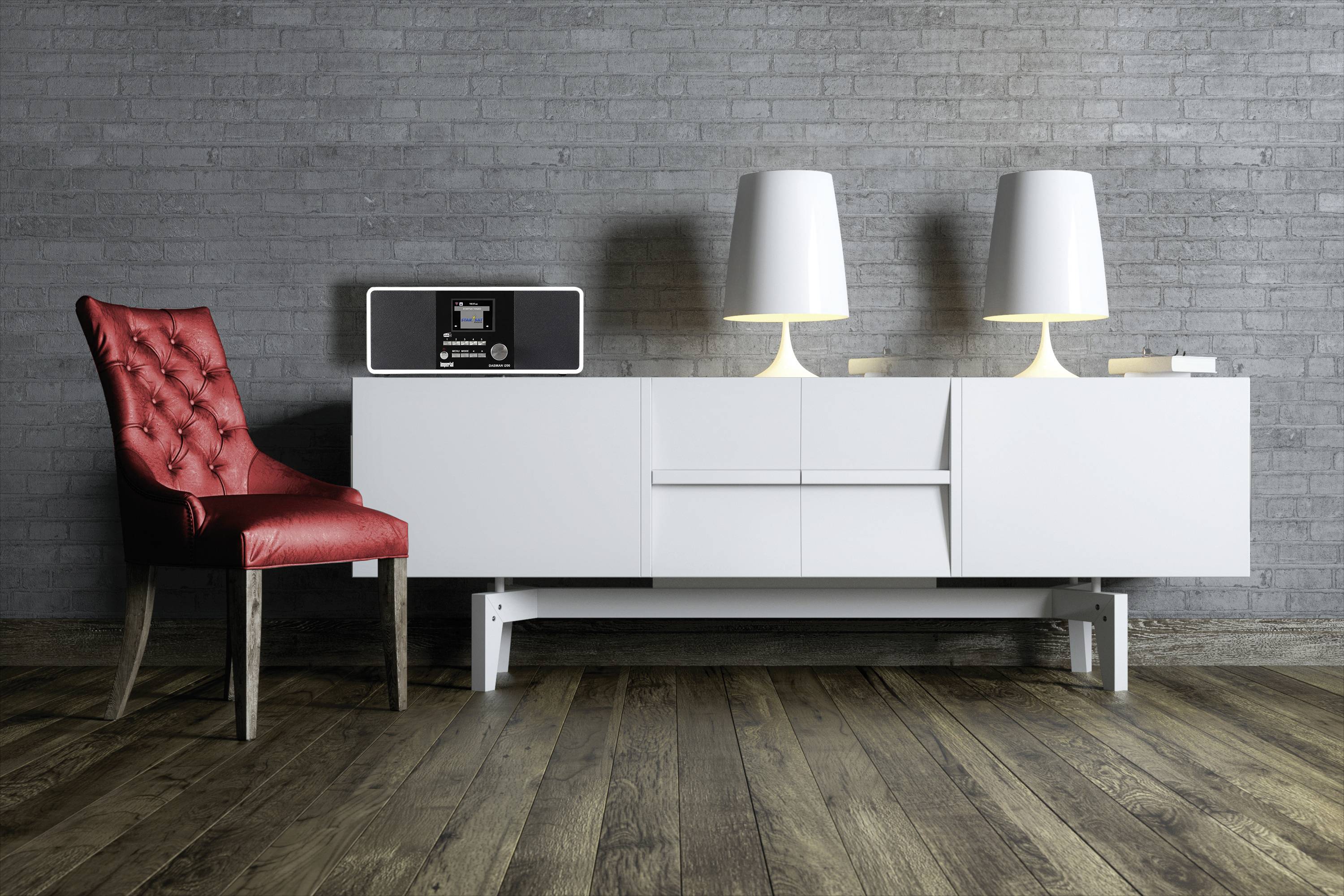 Imperial Dabman i200 Internet Tischradio DAB+, UKW, Internet AUX, USB, Internetradio Weiß