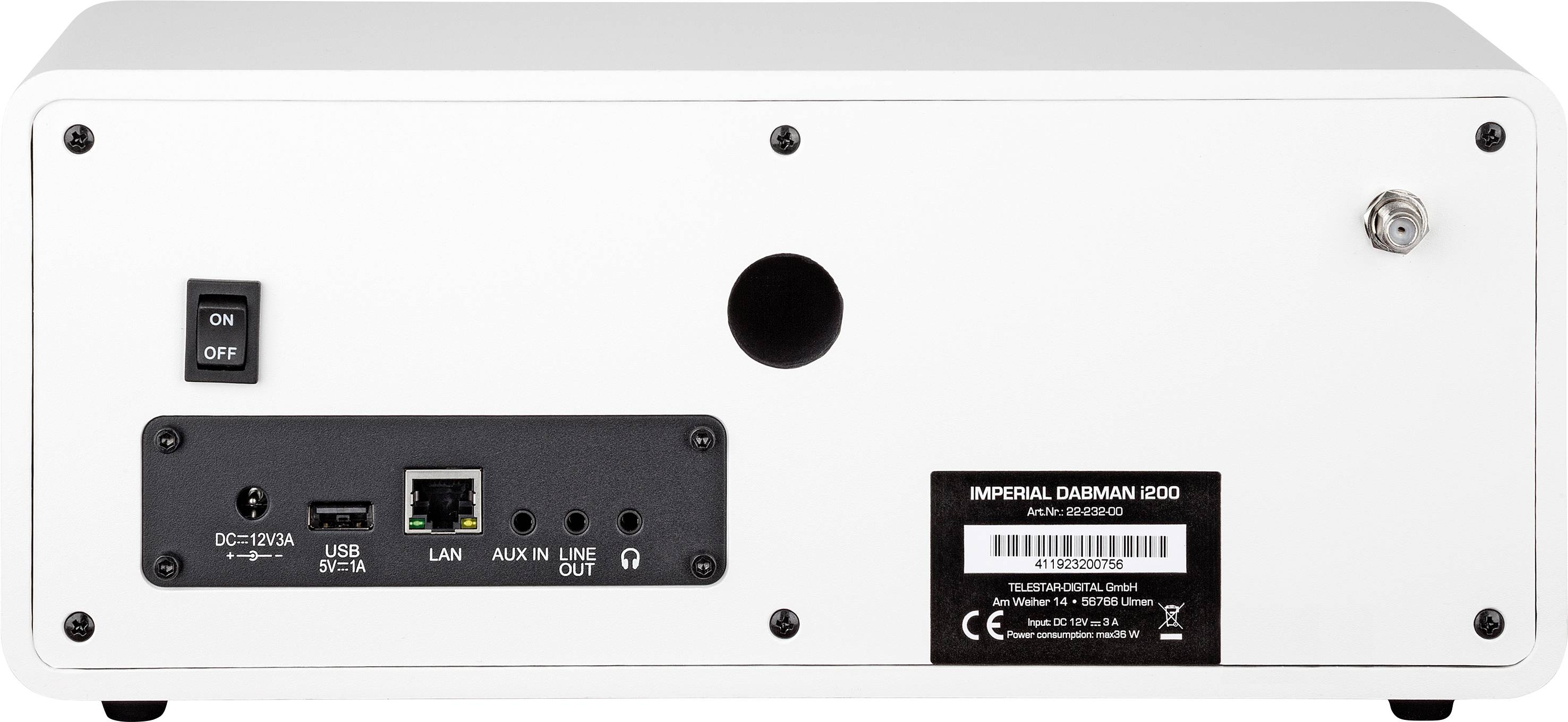 Imperial Dabman i200 Internet Tischradio DAB+, UKW, Internet AUX, USB, Internetradio Weiß