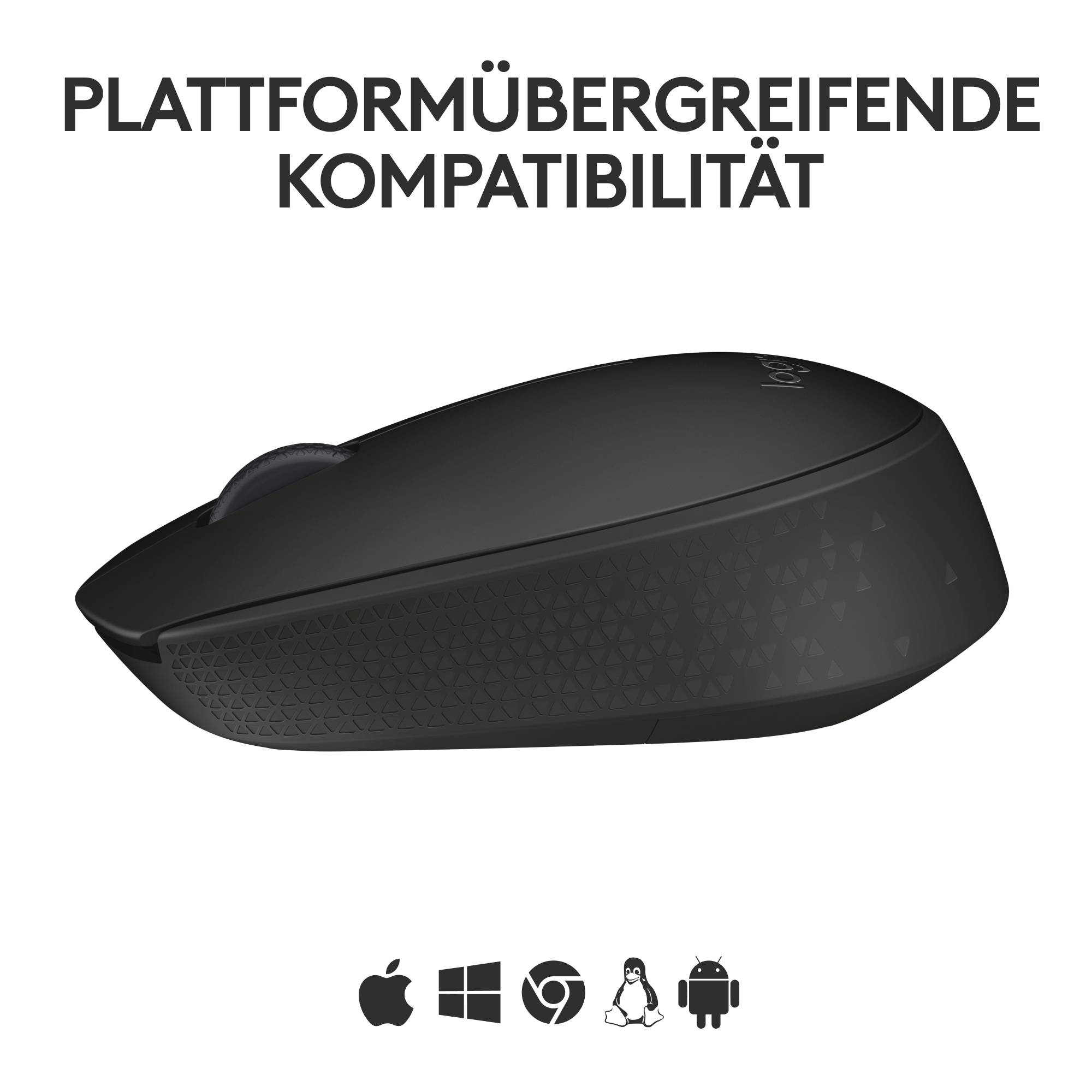 Logitech M171 Maus Kabellos, Funk Optisch Schwarz, Grau 3 Tasten 1000 dpi
