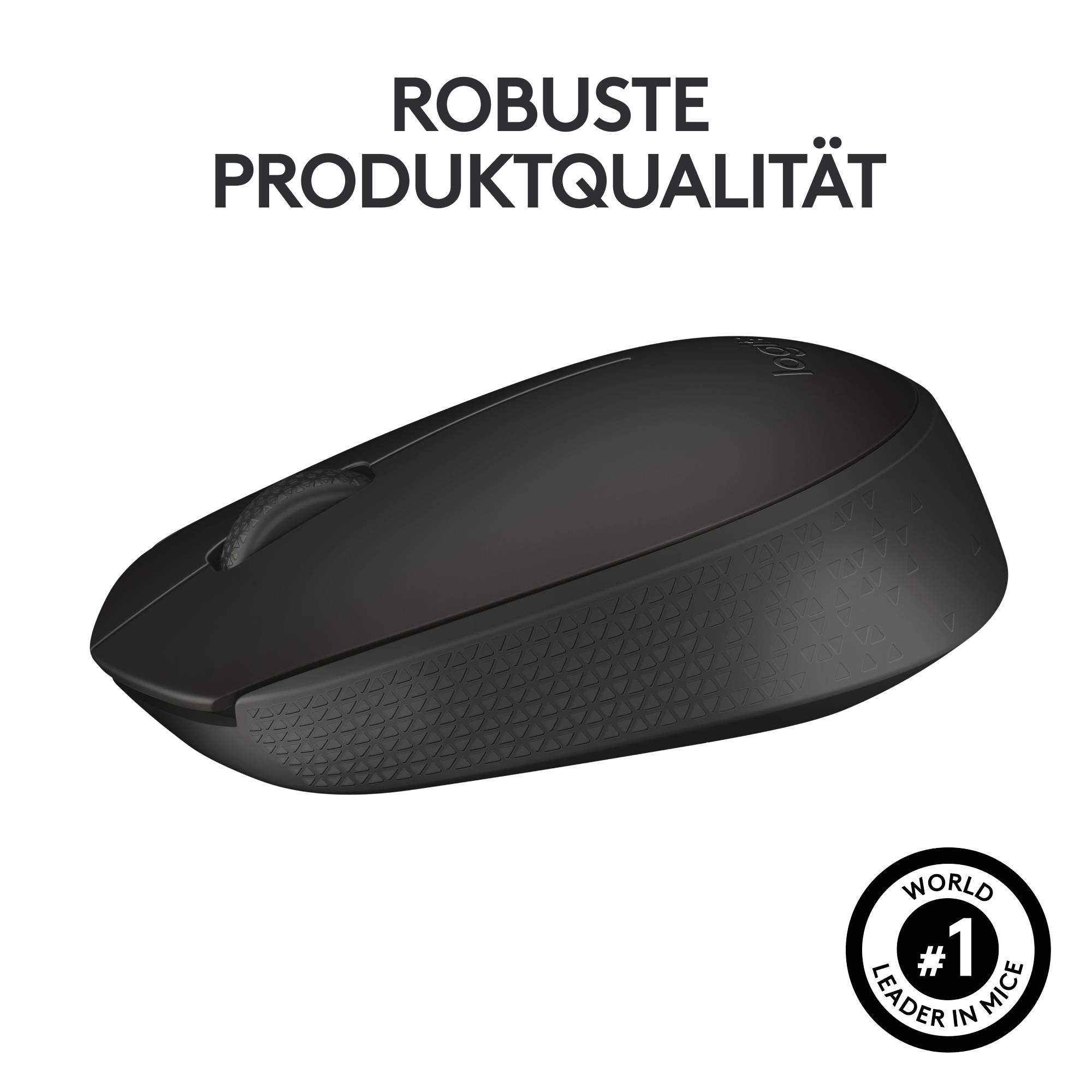 Logitech M171 Maus Kabellos, Funk Optisch Schwarz, Grau 3 Tasten 1000 dpi