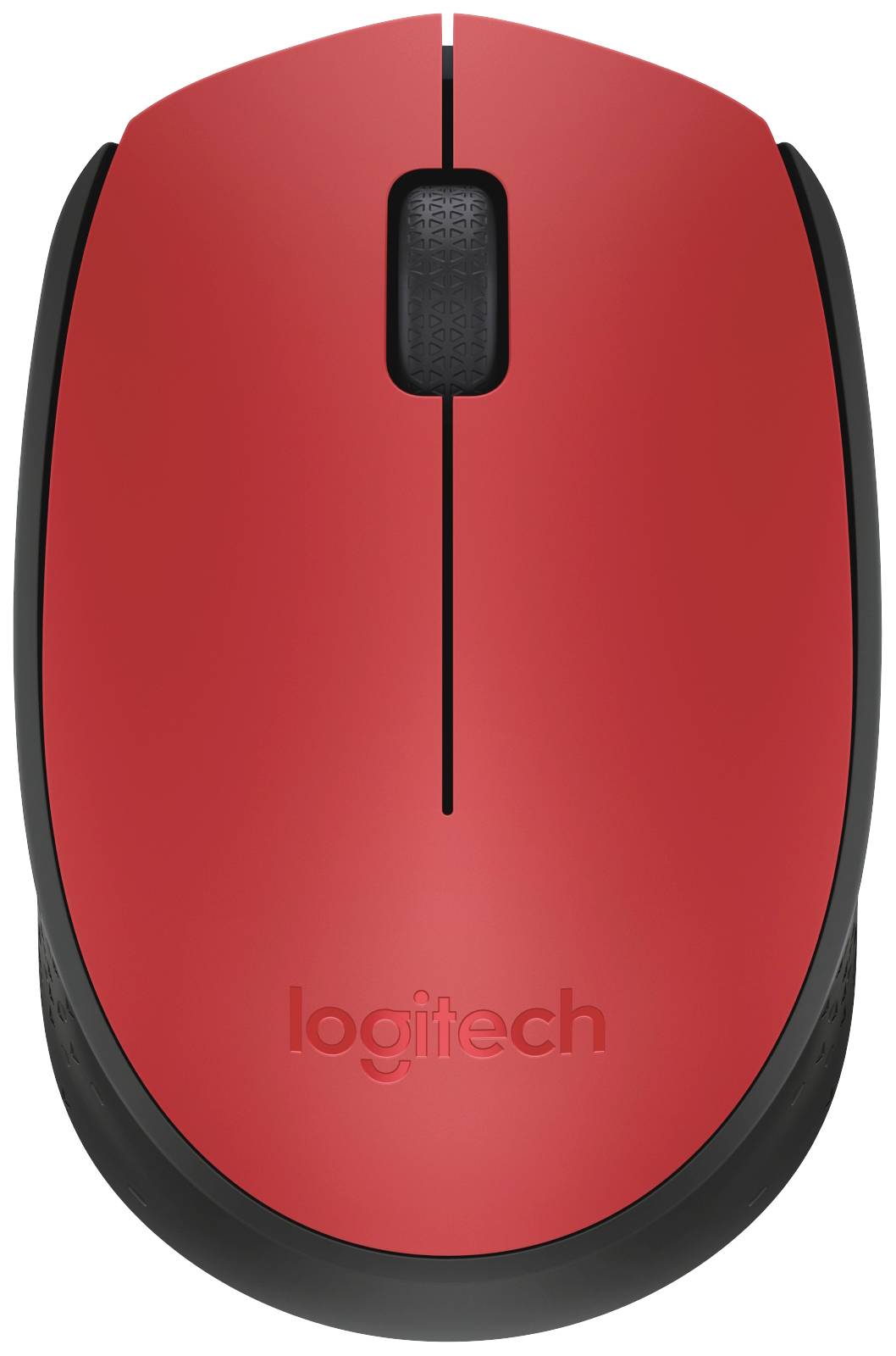 Logitech M171 Maus Kabellos, Funk Optisch Rot, Schwarz 3 Tasten 1000 dpi