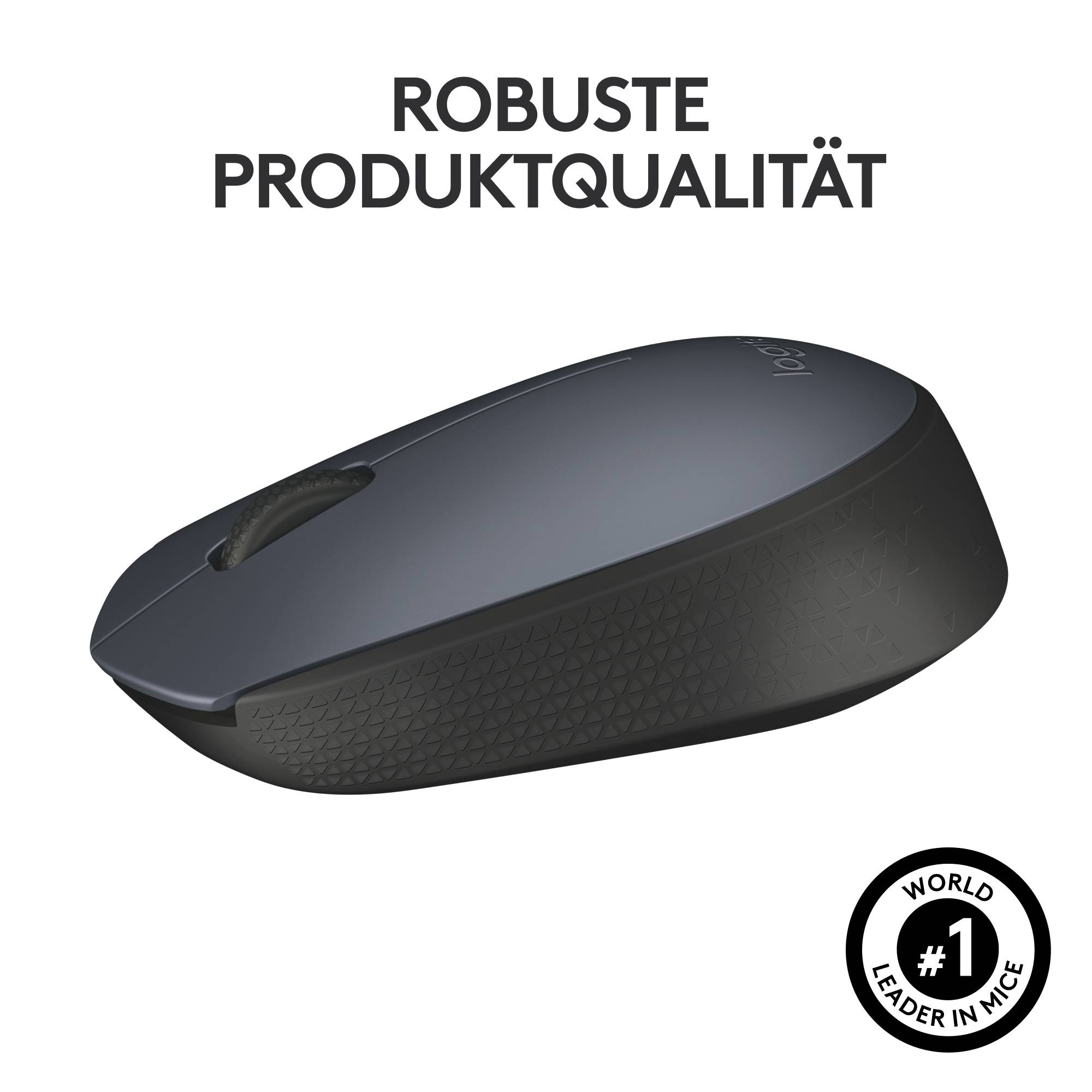Logitech M170 Maus Funk Optisch Grau, Schwarz 3 Tasten