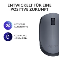 Logitech M170 Maus Funk Optisch Grau, Schwarz 3 Tasten Logitech M170 Maus Funk Optisch Grau, Schwarz 3 Tasten