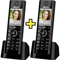 AVM FRITZ!Fon C5 Duo Set Schnurloses Telefon VoIP Babyphone, Freisprechen, Headsetanschluss Farbdisplay Schwarz AVM FRITZ!Fon C5 Duo Set Schnurloses Telefon VoIP Babyphone, Freisprechen, Headsetanschluss Farbdisplay Schwarz