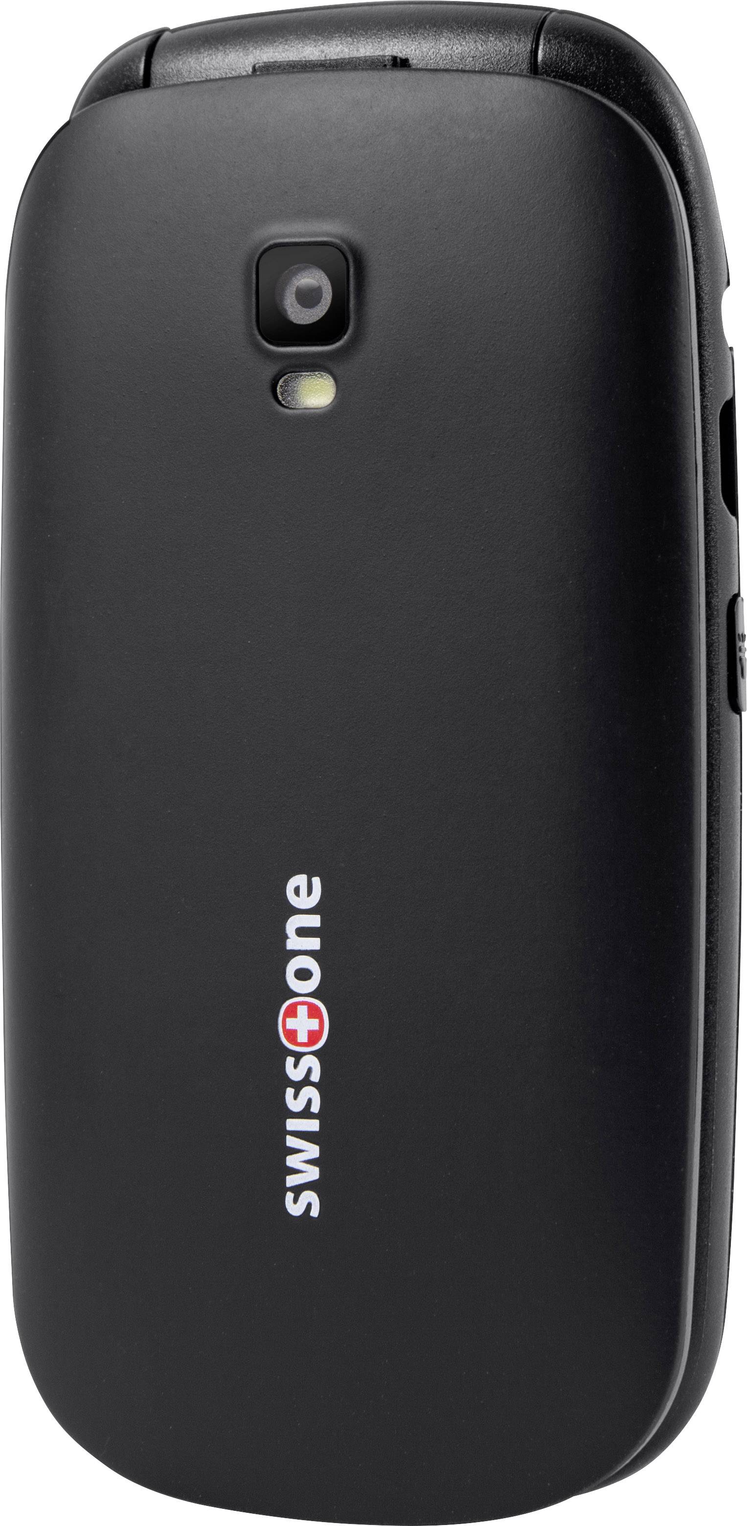 Swisstone BBM 615 Senioren-Klapp-Handy mit Ladestation, SOS Taste Schwarz
