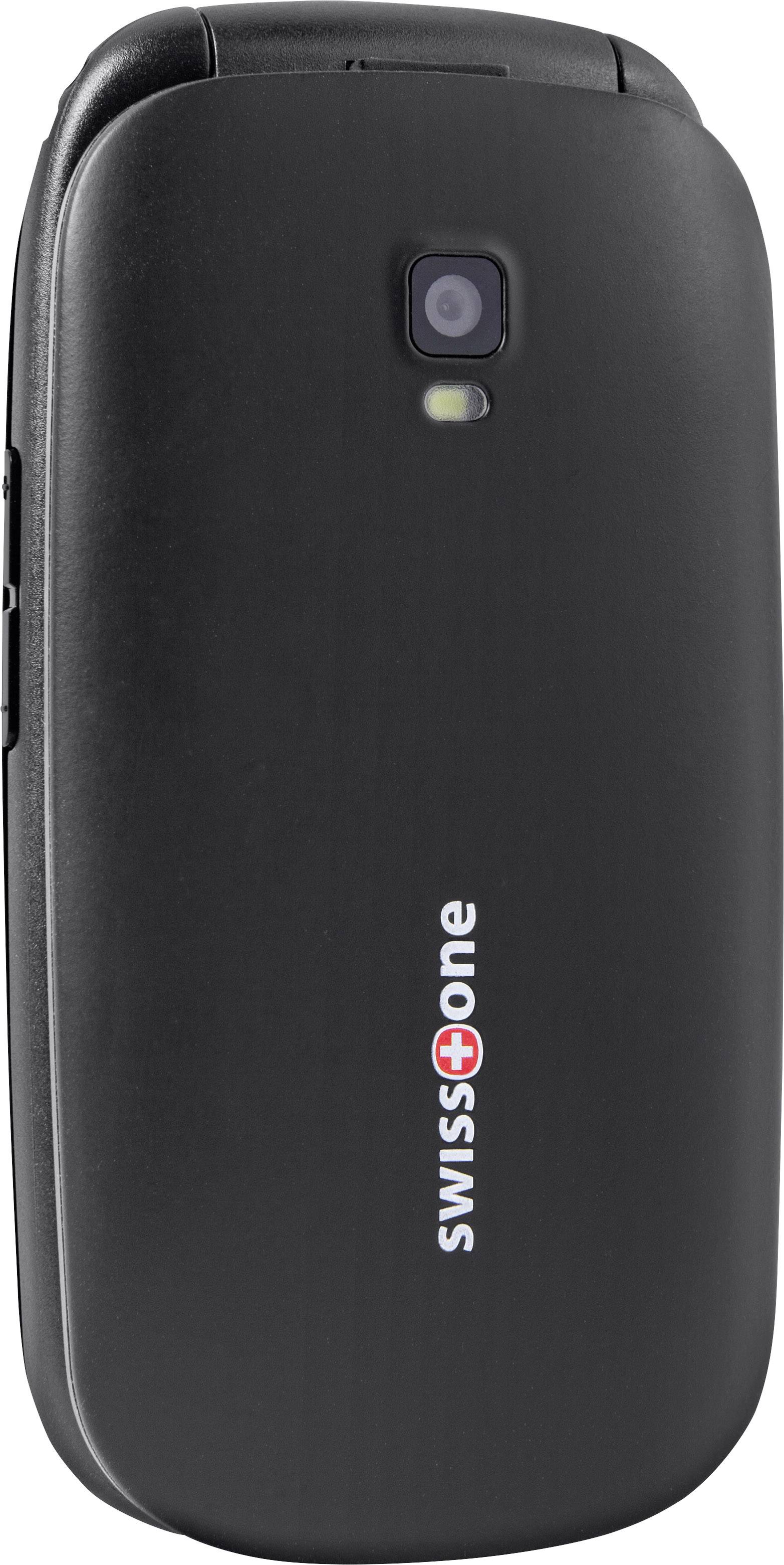Swisstone BBM 615 Senioren-Klapp-Handy mit Ladestation, SOS Taste Schwarz