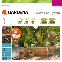 GARDENA Micro-Drip System Start-Set Pflanztöpfe M 13 mm (1/2") Ø Schlauchlänge: 25 m 13001-20 GARDENA Micro-Drip System Start-Set Pflanztöpfe M 13 mm (1/2") Ø Schlauchlänge: 25 m 13001-20